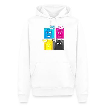 Little Monsters (Pop Art) 02 - Men’s Premium Organic Hoodie - white - Front - Nico (187cm)