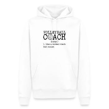 Définition d'entraîneur de volleyball - Sweat à capuche Premium bio Homme - blanc - Devant - Nico (187cm)