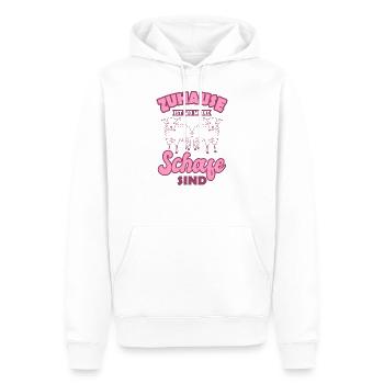 Schafe Landwirtin Spruch - Männer Premium Bio Hoodie - Weiß - Vorne - Nico (187cm)
