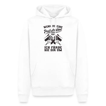 Friseur - Männer Premium Bio Hoodie - Weiß - Vorne - Nico (187cm)