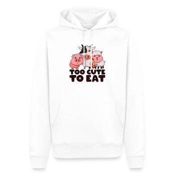 Bien-être végétalien végétalien - Sweat à capuche Premium bio Homme - blanc - Devant - Nico (187cm)