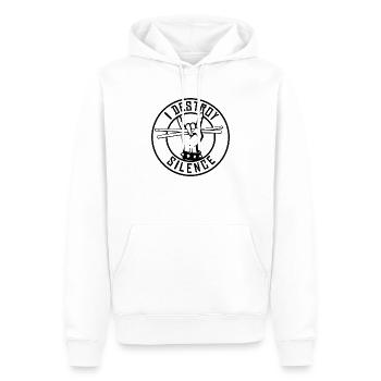 Pilons de batteur - Sweat à capuche Premium bio Homme - blanc - Devant - Nico (187cm)