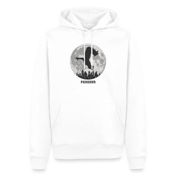 Parkour - Männer Premium Bio Hoodie - Weiß - Vorne - Nico (187cm)