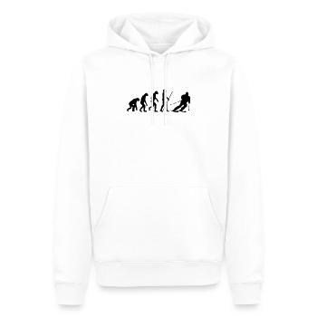 Evolution du skieur - Sweat à capuche Premium bio Homme - blanc - Devant - Nico (187cm)