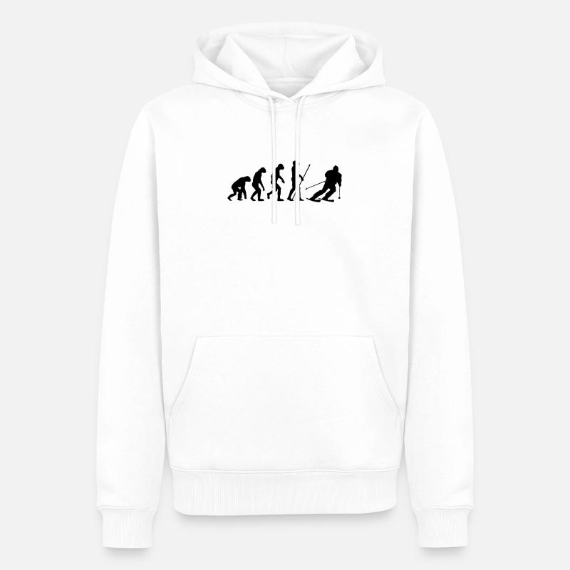 Skier evolution - Men’s Premium Organic Hoodie - white