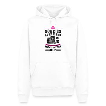 Feuerwehrfrau - Männer Premium Bio Hoodie - Weiß - Vorne - Nico (187cm)