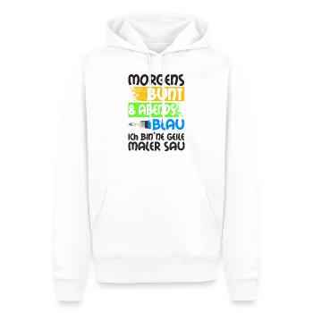 Maler Spruch - Männer Premium Bio Hoodie - Weiß - Vorne - Nico (187cm)