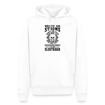 Elektriker - Männer Premium Bio Hoodie - Weiß - Vorne - Nico (187cm)