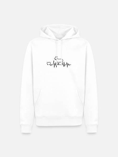 Goat heartbeat - Men’s Premium Organic Hoodie - white