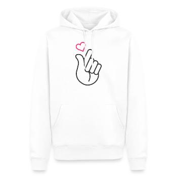K-Pop - Männer Premium Bio Hoodie - Weiß - Vorne - Nico (187cm)
