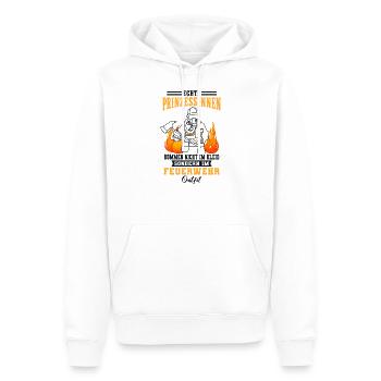 Feuerwehrfrau - Männer Premium Bio Hoodie - Weiß - Vorne - Nico (187cm)