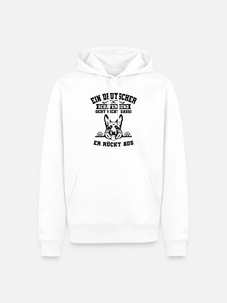 Deutscher Schäferhund - Männer Premium Bio Hoodie - Weiß