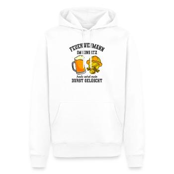 Feuerwehrmann - Männer Premium Bio Hoodie - Weiß - Vorne - Nico (187cm)