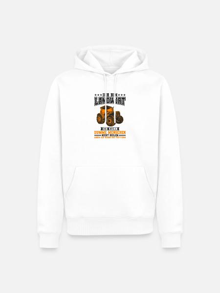 Landwirt - Männer Premium Bio Hoodie - Weiß
