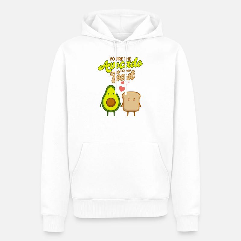 Toast à l'avocat - Sweat à capuche Premium bio Homme - blanc