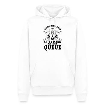 Billard - Männer Premium Bio Hoodie - Weiß - Vorne - Nico (187cm)