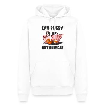 Militants végétaliens des droits des animaux - Sweat à capuche Premium bio Homme - blanc - Devant - Nico (187cm)