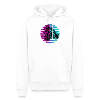 Motorrad Motorradfahrer Neon - Männer Premium Bio Hoodie - Weiß - Vorne - Nico (187cm)