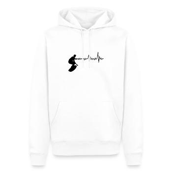 Wakeboard Herzschlag - Männer Premium Bio Hoodie - Weiß - Vorne - Nico (187cm)