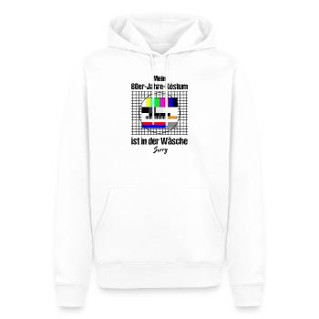 80er Jahre Kostüm - Männer Premium Bio Hoodie - Weiß - Vorne - Nico (187cm)