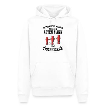 Tischfussball - Männer Premium Bio Hoodie - Weiß - Vorne - Nico (187cm)
