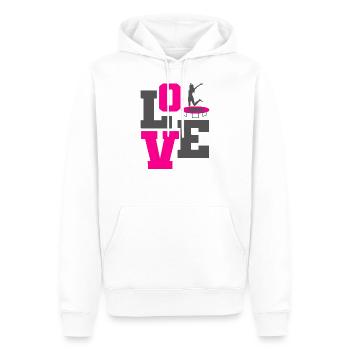 Trampolin - Männer Premium Bio Hoodie - Weiß - Vorne - Nico (187cm)