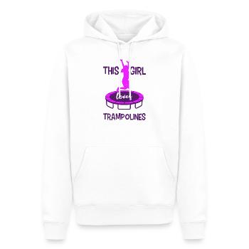 Trampolin - Männer Premium Bio Hoodie - Weiß - Vorne - Nico (187cm)