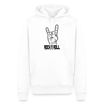 Rock N Roll - Sweat à capuche Premium bio Homme - blanc - Devant - Nico (187cm)