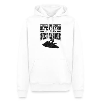 Jetski Opa - Männer Premium Bio Hoodie - Weiß - Vorne - Nico (187cm)