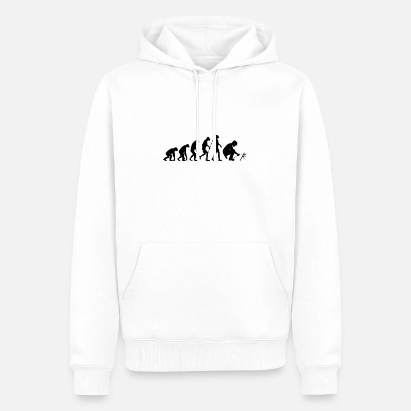 Schweißer Evolution - Männer Premium Bio Hoodie - Weiß