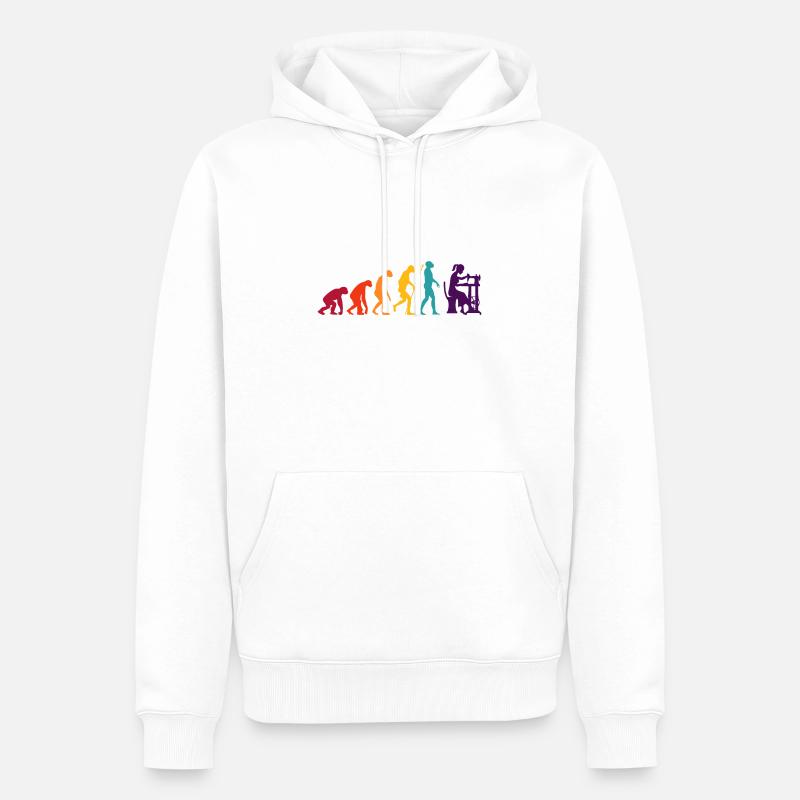 Evolution de la couture - Sweat à capuche Premium bio Homme - blanc