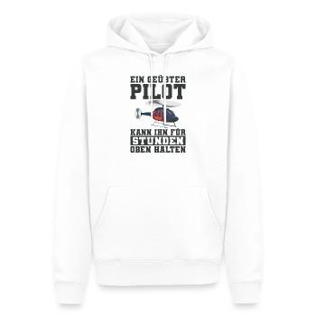 Helikopter - Männer Premium Bio Hoodie - Weiß - Vorne - Nico (187cm)