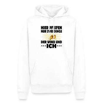 Schiedsrichter - Männer Premium Bio Hoodie - Weiß - Vorne - Nico (187cm)