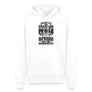 Bogenschütze - Männer Premium Bio Hoodie - Weiß - Vorne - Nico (187cm)