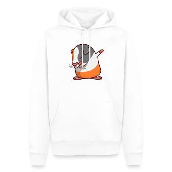 cobayes - Sweat à capuche Premium bio Homme - blanc - Devant - Nico (187cm)