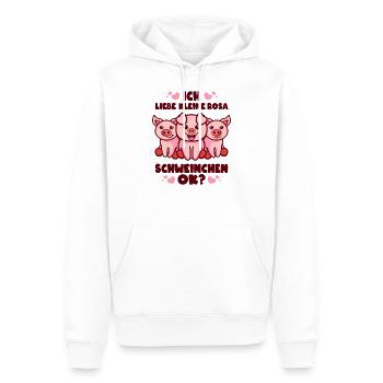 Süße Schweinchen - Männer Premium Bio Hoodie - Weiß - Vorne - Nico (187cm)