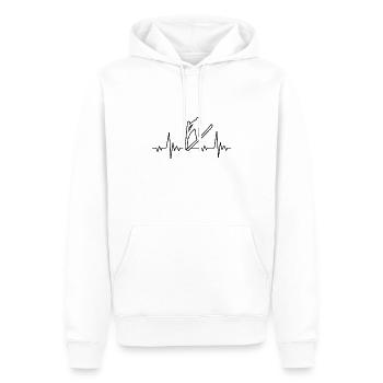 Battement de coeur de saut à ski - Sweat à capuche Premium bio Homme - blanc - Devant - Nico (187cm)