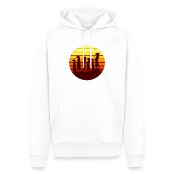 suricates - Sweat à capuche Premium bio Homme - blanc - Devant - Nico (187cm)
