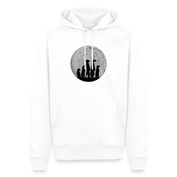 suricates - Sweat à capuche Premium bio Homme - blanc - Devant - Nico (187cm)