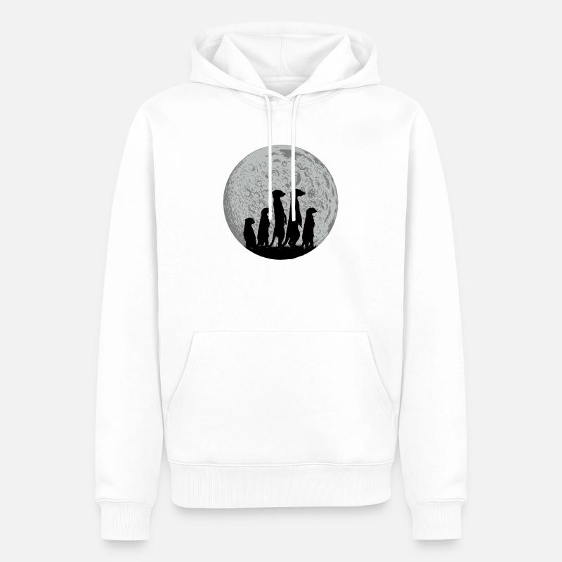 Erdmännchen - Männer Premium Bio Hoodie - Weiß