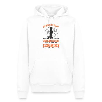 suricates - Sweat à capuche Premium bio Homme - blanc - Devant - Nico (187cm)