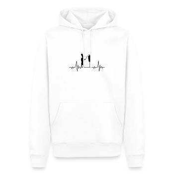 Döner - Sweat à capuche Premium bio Homme - blanc - Devant - Nico (187cm)