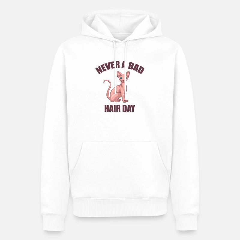Sphynx Katze - Männer Premium Bio Hoodie - Weiß