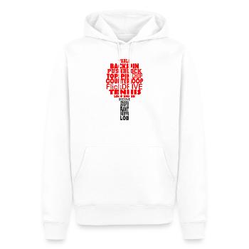 table tennis - Men’s Premium Organic Hoodie - white - Front - Nico (187cm)