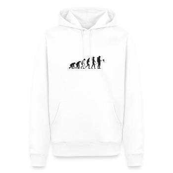 Pfadfinder Evolution - Männer Premium Bio Hoodie - Weiß - Vorne - Nico (187cm)