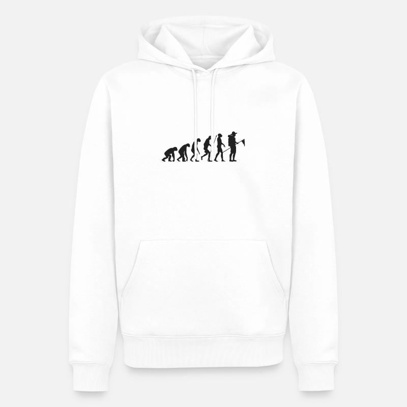 Scout Evolution - Men’s Premium Organic Hoodie - white