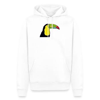 Toucan - Sweat à capuche Premium bio Homme - blanc - Devant - Nico (187cm)