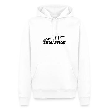 Calisthenics Evolution - Sweat à capuche Premium bio Homme - blanc - Devant - Nico (187cm)