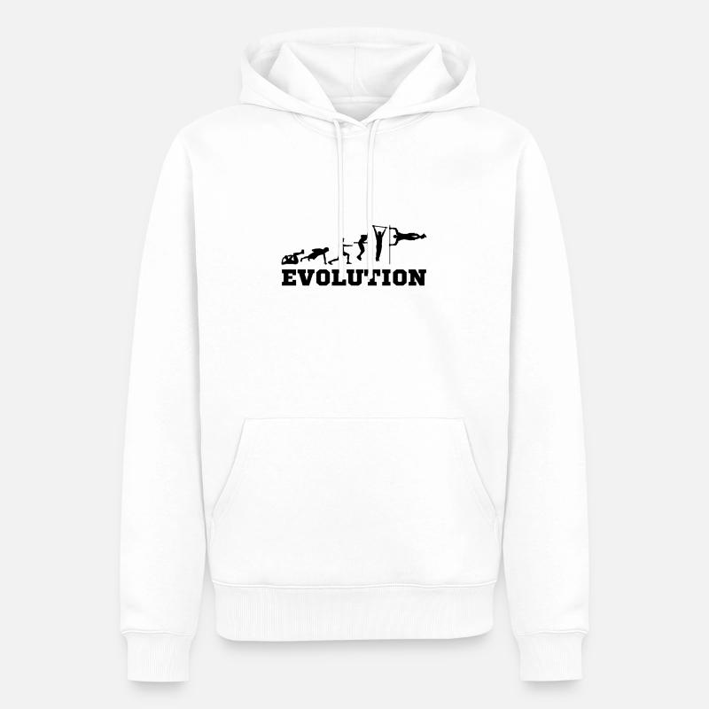 Calisthenics Evolution - Männer Premium Bio Hoodie - Weiß