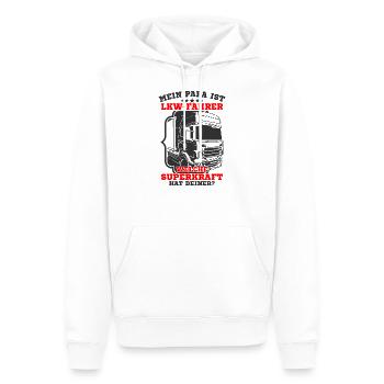 LKW-Fahrer - Männer Premium Bio Hoodie - Weiß - Vorne - Nico (187cm)